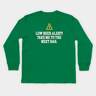 Low Beer Alert Kids Long Sleeve T-Shirt